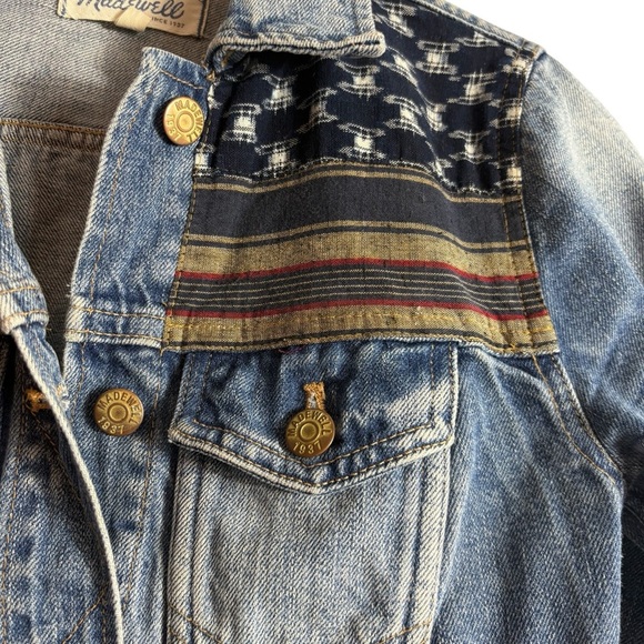 MADEWELL Boho American Flag Embellished Jean Jacket Size XS -- GORGEOUS!!! - Picture 8 of 11